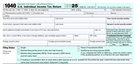 Form 1040 2025